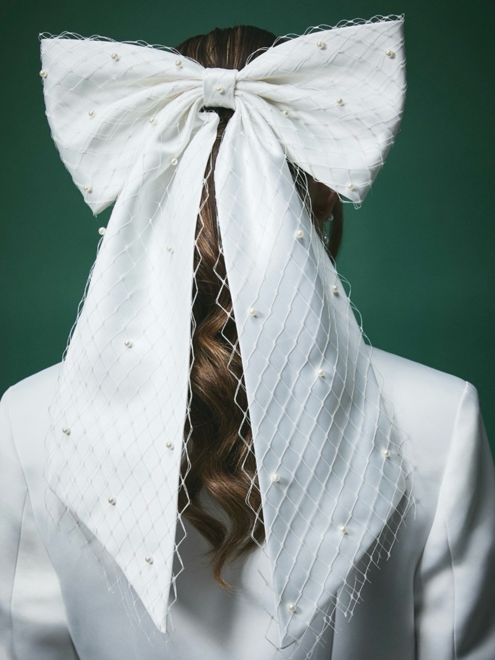 Lisa Tan Bridal Pearl Hair Clip in Ivory New